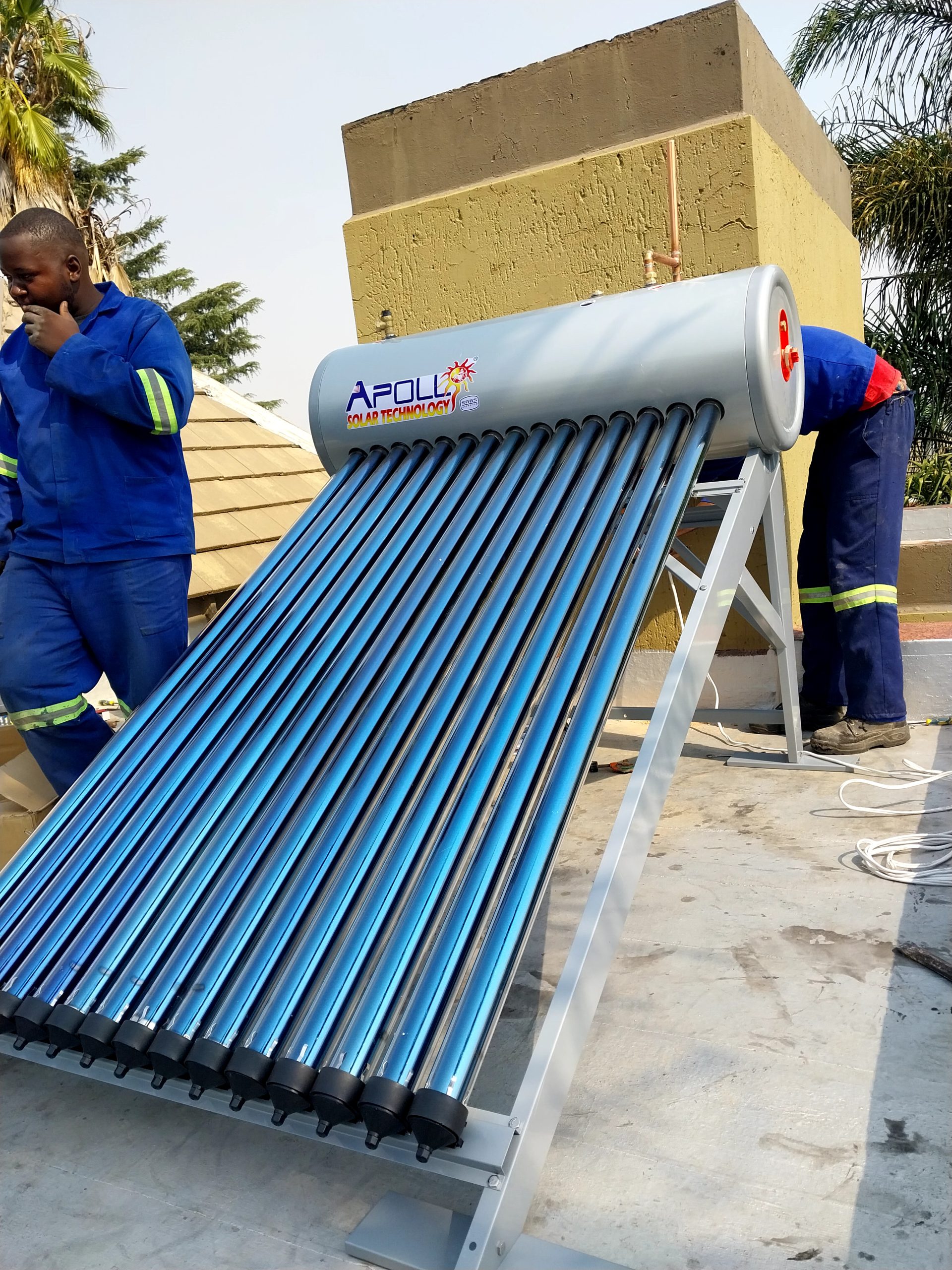 Apollo solar geyser installation